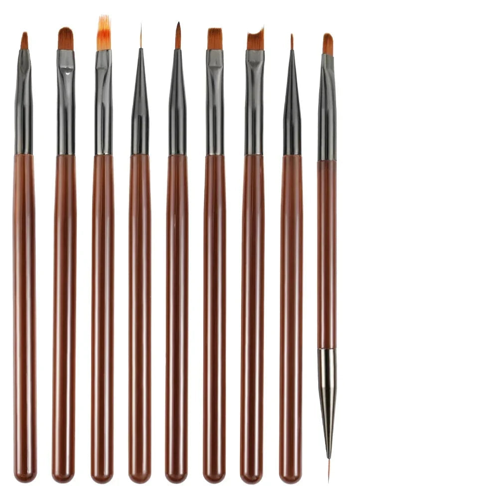 9PCS UV Gel Nail Brush SET