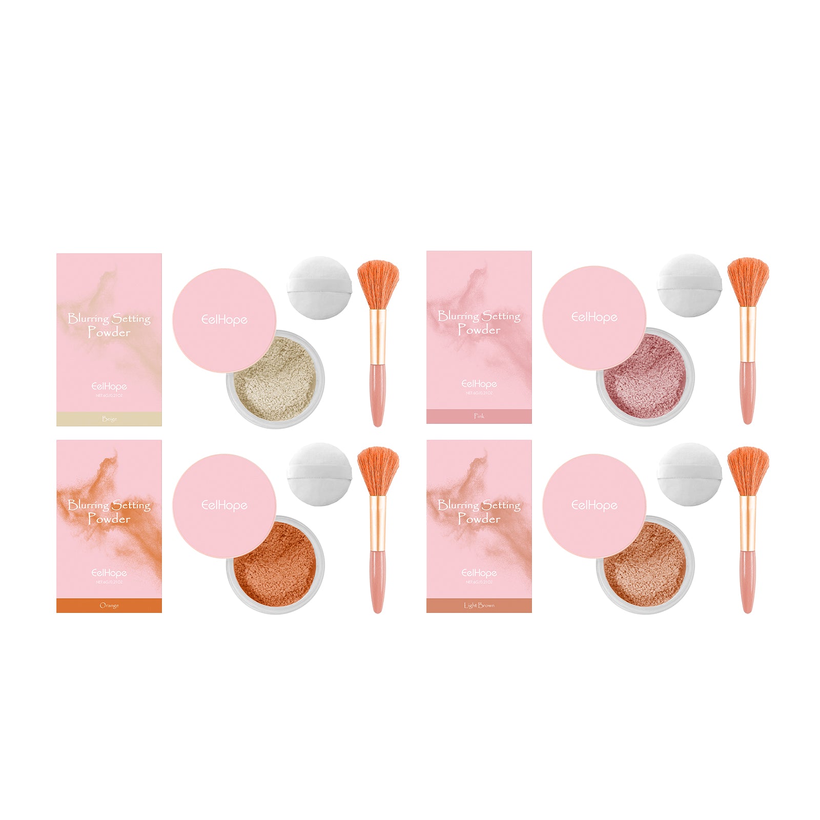 Setting powder med borste